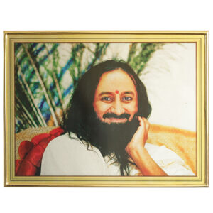 sri sri ravi shankarji gold plated plastic photo frame online